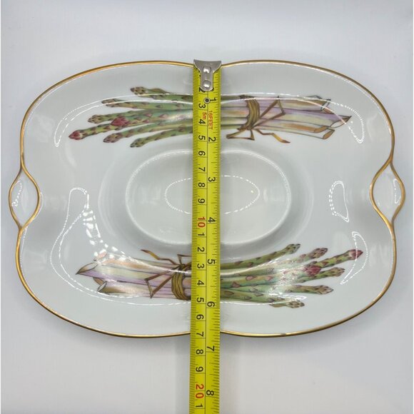 Royal Worcester Fine Porcelain Evesham Gold Asparagus Vintage Serving Plate Tray - Picture 8 of 9